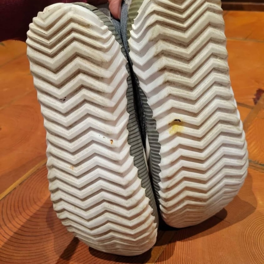White and Gray Athletic Shoes